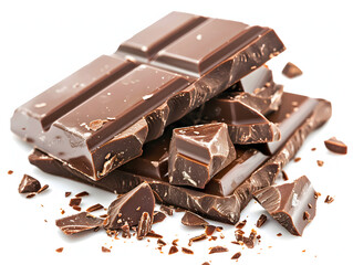 Decadent dark chocolate bars broken into tempting pieces