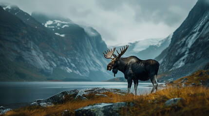 Obraz na płótnie Canvas Moose in Norway
