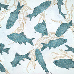 fish pattern background illustration