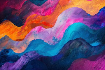 Multicolored musings. Abstract waves of creativity - obrazy, fototapety, plakaty