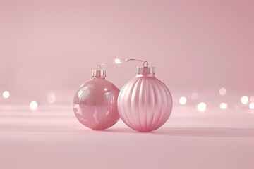 pink christmas ornaments 