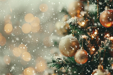 christmas background with christmas tree