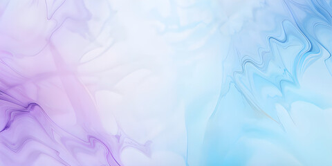 Abstract purple and blue smoke on against white background. Banner format.