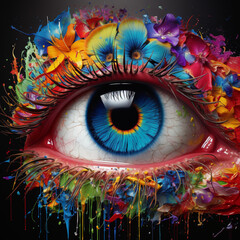 Artistic eyeball - obrazy, fototapety, plakaty