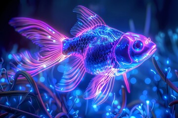 Neon Radiance Goldfish