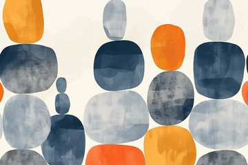 pattern with blue and white circles