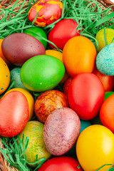 Fototapeta na wymiar Easter painted eggs