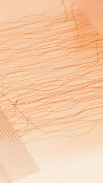 &OElig;uvre artistique dessin&eacute;e avec un traceur au feutre et encre noire et orange, en acc&eacute;l&eacute;r&eacute;. Timelapse