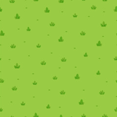 Seamless pattern of green grass. Spring background. Vector illustration.