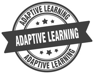 adaptive learning stamp. adaptive learning label on transparent background. round sign