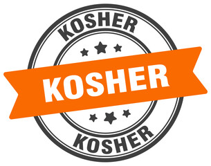 kosher stamp. kosher label on transparent background. round sign