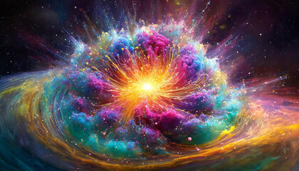 화려한 우주 대폭발