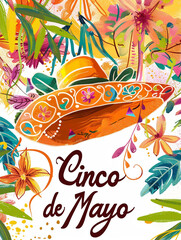 Naklejka premium Cinco de mayo social media banner