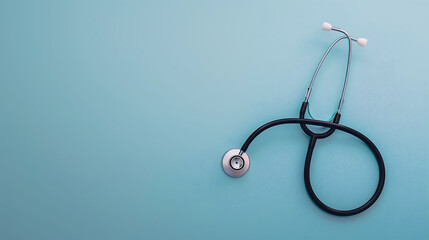 Healthcare Pulse: Stethoscope on Blue