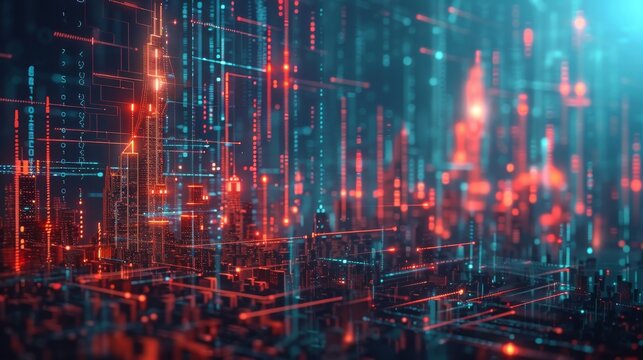 Binary code city