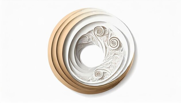 spirale de papier en ia, logo clair blanc et orang&eacute;