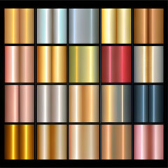 free vector metallic gradients collection