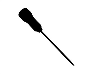 Ice pick icon silhouette vector on white background