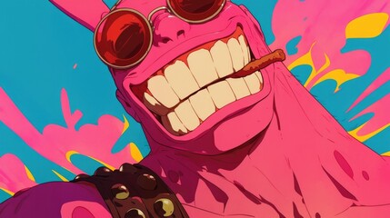 The Pink Man character is making its debut in a vibrant cartoon rendering