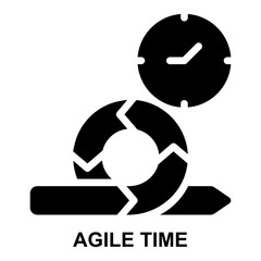 agile, time, estimation, duration, schedule, time management, project management expanded solid or glyph style