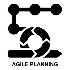 planning, project plan, roadmap, process, steps, agile, project management expanded solid or glyph style