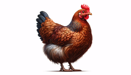 Fototapeta premium rooster isolated on white background