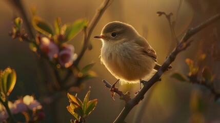 Chiffchaff commonly seen during the morning illumination