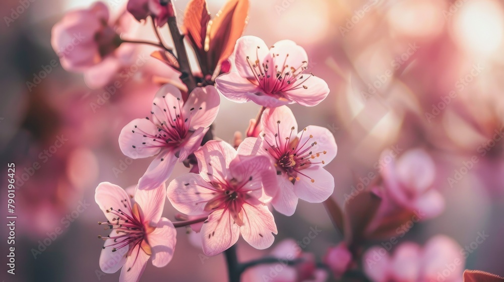 Wall mural Cherry Plum Blossom in Spring