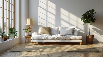 interior room sofa white modern furniture design apartment