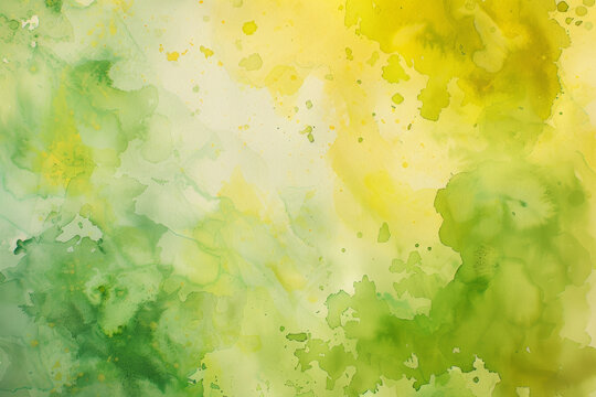 Soft Pastel Watercolor Splash, Abstract Green & Yellow Texture