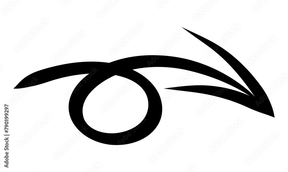 Poster arrow marker isolated on transparent background. hand drawn arrow png file