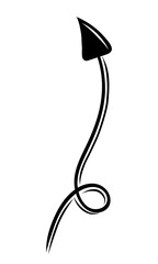 Arrow marker isolated on transparent background. Hand drawn arrow png file