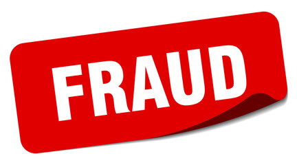fraud sticker. fraud label