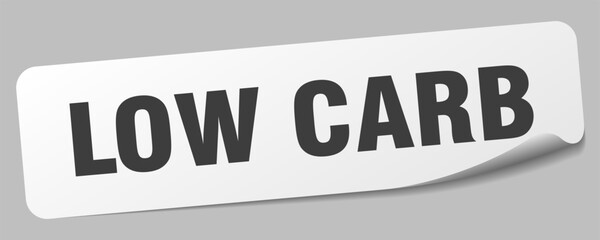 low carb sticker. low carb label
