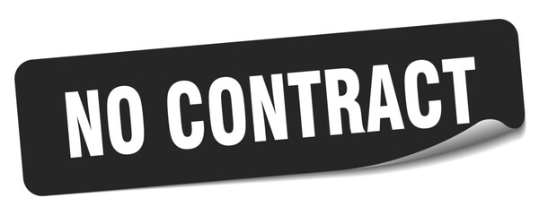 no contract sticker. no contract label