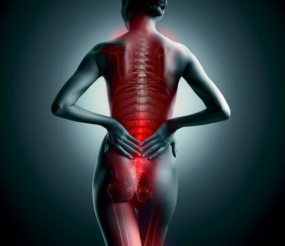 腰痛と背中の痛みのイメージ