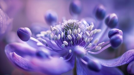 Close up photography captures the enchanting beauty of a purple flower - Powered by Adobe