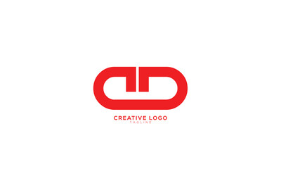 CD DC Abstract initial monogram letter alphabet logo design