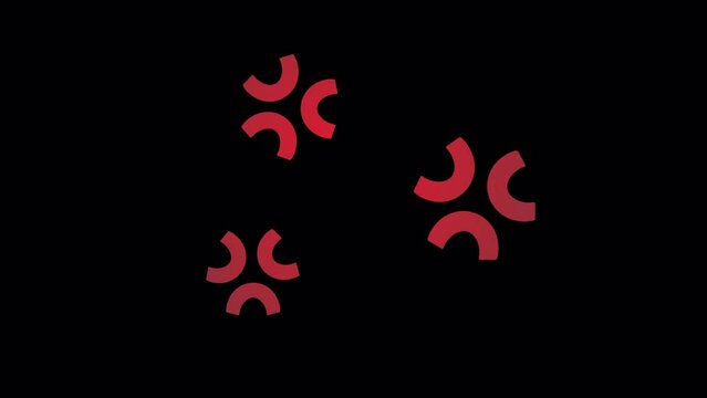 Upset Cartoon effect: Red Anime Angry Symbol Effect Pack Animation with an alpha channel