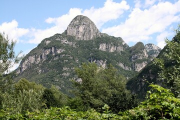 A view of the Austrian Mountains in the summer
