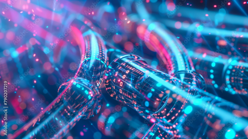 Poster internet technology. data channel cable. cyber network of information flows. high speed internet