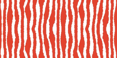 Simple line zebra animalistic geometrical seamless pattern summer red white