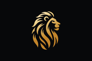 lion head minimal logo vector with premium luxury look that shows power strenght and high end services