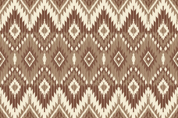 Ethnic abstract ikat art. Seamless pattern in tribal, folk embroidery, and Mexican style. Aztec geometric art ornament print.Design for carpet, wallpaper, clothing, wrapping, fabric, cover, textile