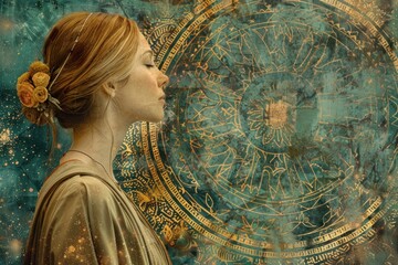 Virgo, the keeper of ancient wisdom, weaves intricate patterns in the fabric of space-time, guiding seekers along the path to enlightenment.