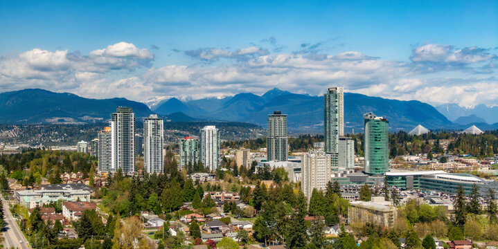 Buildings in Surrey Central, Greater Vancouver, BC, Canada