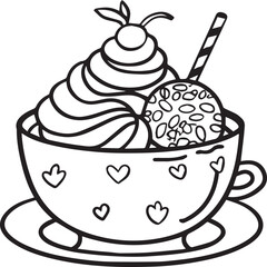 Food Drink & Sweets coloring pages. Food Drink & Sweets outline for coloring book