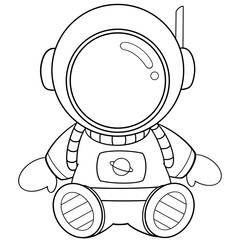 Spaceman coloring  © Pattharaporn