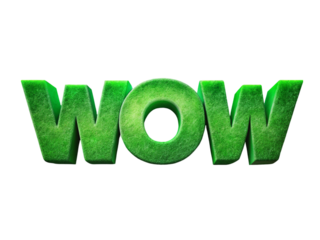 wow ! text design