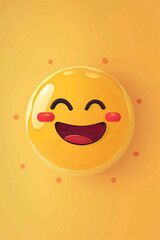 Illustration of a happy emoji